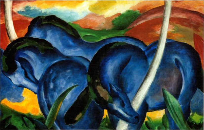 Franz Marc The Large Blue Horses